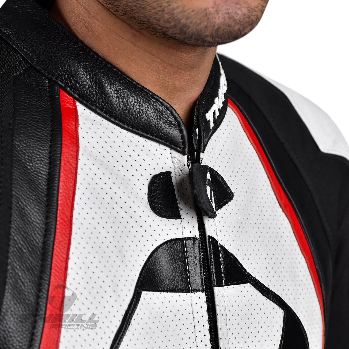 AMERICAN THUNDER one piece leather racing suit by Thrill Racing